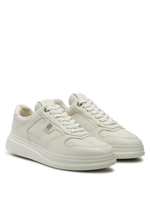 TOMMY HILFIGER LUX POINTY COURT  Skórzane trampki starożytna biel - Buty damskie