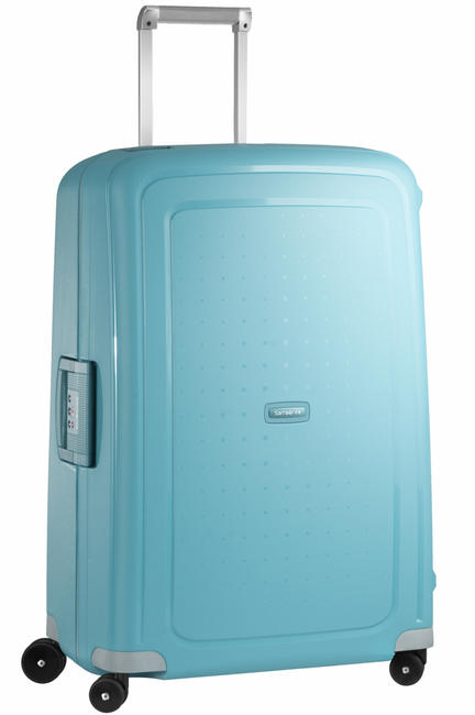 SAMSONITE S'CURE Duży wózek NIEBIESKI AQUA - Wózki twarde