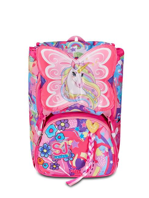 SJGANG UNICORNO Plecak dwuwarstwowy fuksja fluorescencyjna - Torby i akcesoria dla dzieci