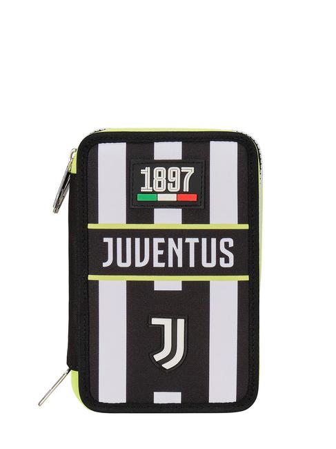 JUVENTUS WIN IS THE RULE Piórnik z kompletnym wyposażeniem szkolnym Czarny - Piórniki i akcesoria