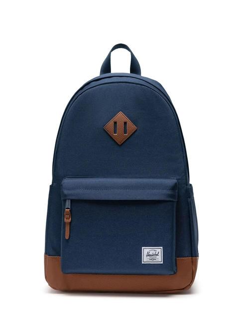 HERSCHEL HERITAGE  Plecak granatowy/brązowy - Plecaki szkolne i rekreacyjne