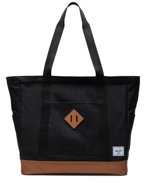 HERSCHEL HERITAGE  Kupujący na ramieniu czarny/brązowy siodłowy - Torby damskie