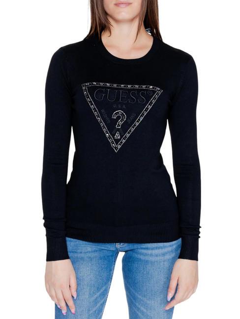 GUESS RYLIE TRIANGLE Sweter z logo odrzutowiec - Koszulki damskie