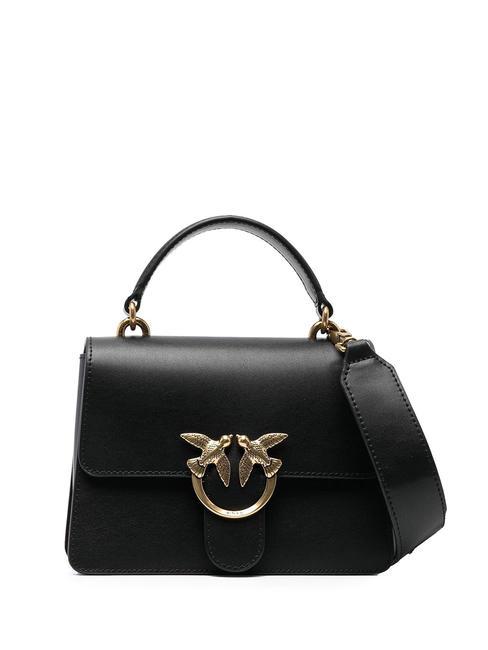 PINKO MINI LOVE BAG Torba z uchwytem czarno-antyczne złoto - Torby damskie