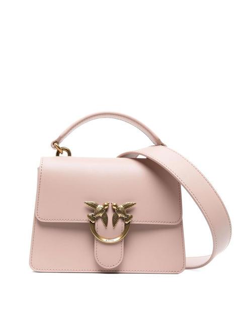 PINKO MINI LOVE BAG Torba z uchwytem proszek-antyczne złoto - Torby damskie