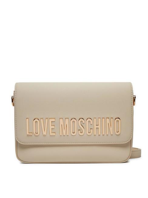 LOVE MOSCHINO LETTERING Torba na ramię kość słoniowa - Torby damskie