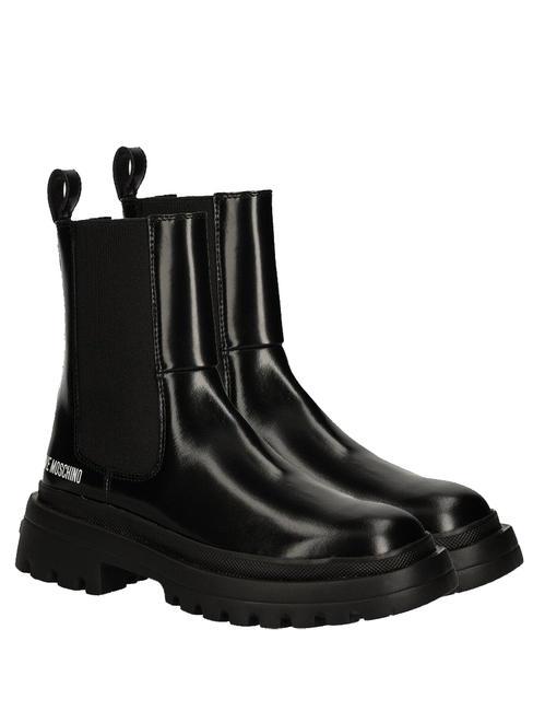 LOVE MOSCHINO HER 50 Skórzane botki Czarny - Buty damskie