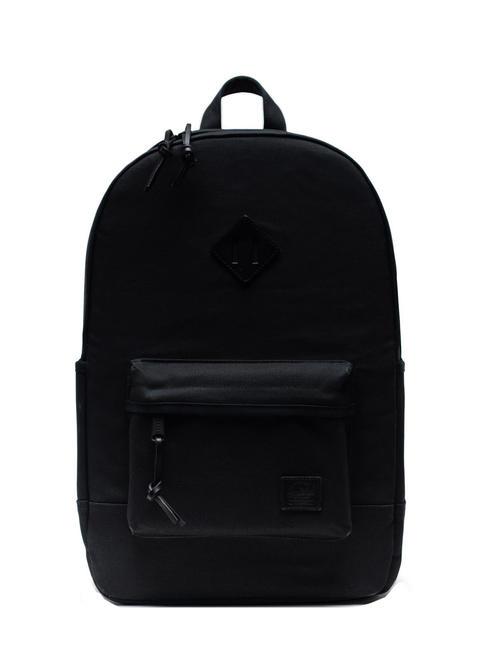 HERSCHEL HERITAGE Plecak płócienny CZARNY - Plecaki szkolne i rekreacyjne