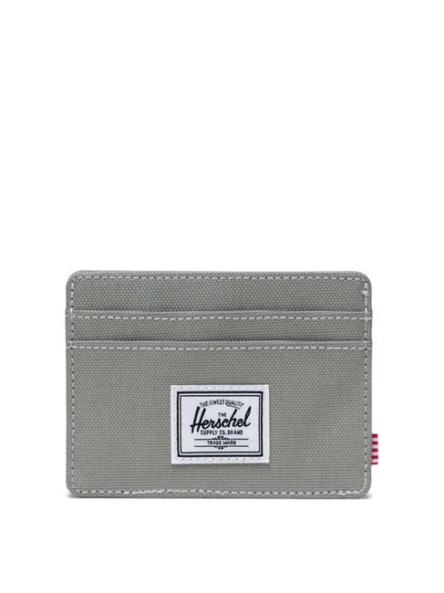 HERSCHEL CHARLIE  Płaski uchwyt na karty trawa morska/biały ścieg - Portfele damskie