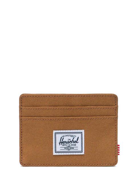 HERSCHEL CHARLIE  Płaski uchwyt na karty brązowy brązowy - Portfele damskie