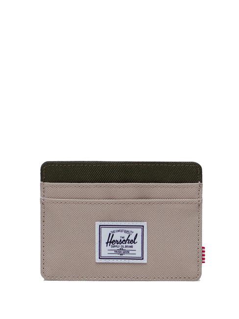 HERSCHEL CHARLIE  Płaski uchwyt na karty twill/bluszcz zielony - Portfele damskie