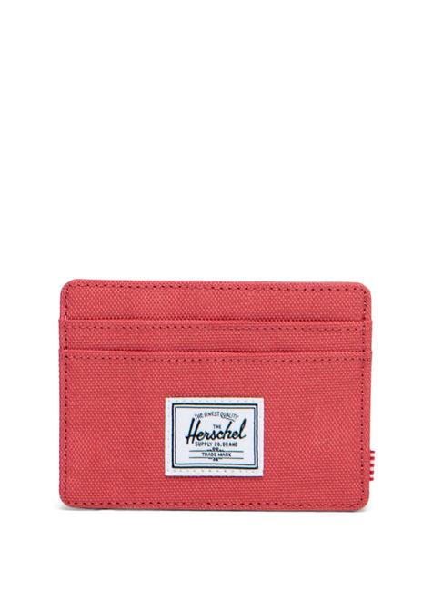 HERSCHEL CHARLIE  Płaski uchwyt na karty róża mineralna - Portfele damskie