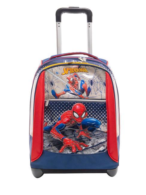 SPIDERMAN WEBBED WONDER Plecak na kółkach niebiesko-głęboki - Plecaki z wózkiem