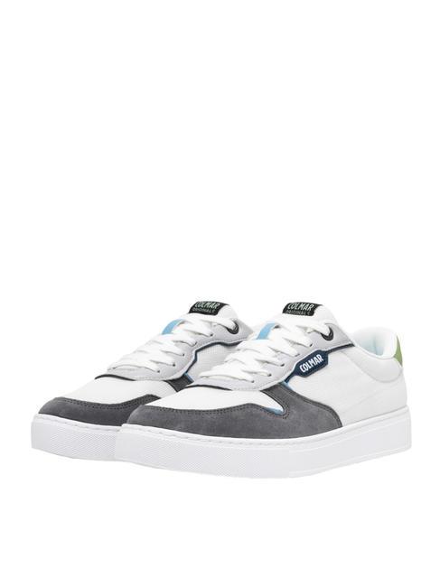 COLMAR TOKYO SHOOT Adidasy biało-ciemno szaro-zielony - Buty męskie