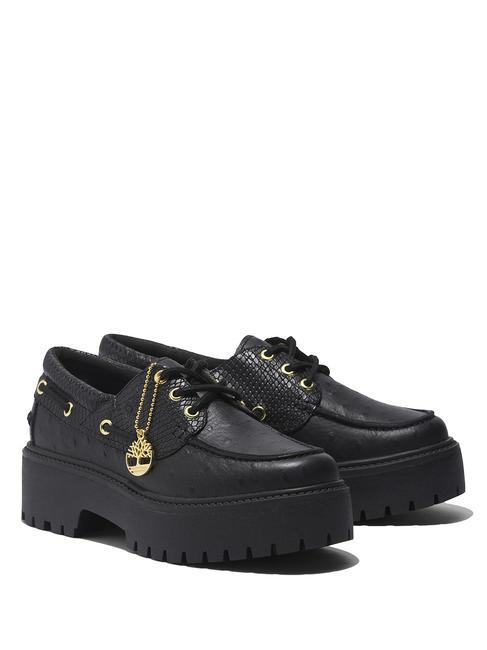 TIMBERLAND STONE STREET  Buty skórzane CZARNY ODRZUT - Buty damskie
