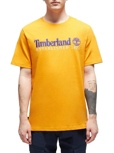 TIMBERLAND ESTABILISHED 1973 Koszulka bawełniana ciemny cheddar wb - Koszulki męskie