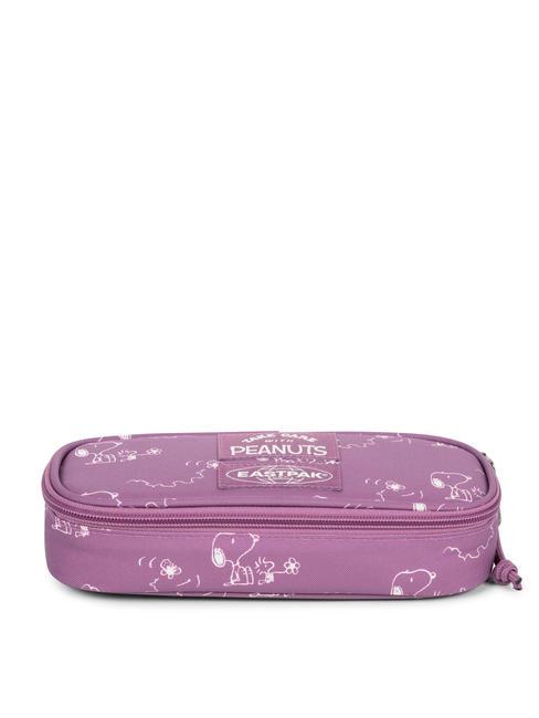 EASTPAK OVAL SINGLE PEANUTS Piórnik orzeszki ziemne różowe - Piórniki i akcesoria