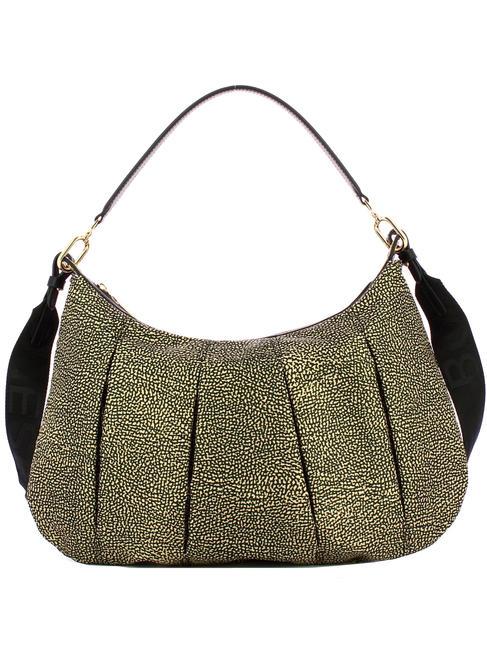 BORBONESE CROISSANT HOBO MEDIUM Torba na ramię z paskiem na ramię OP/NATURALNY/CZARNY - Torby damskie