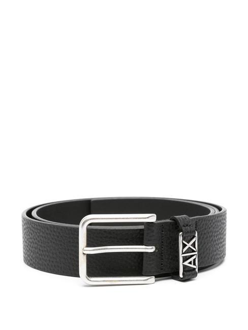 ARMANI EXCHANGE CASUAL  Pasek skórzany Czarny - Paski