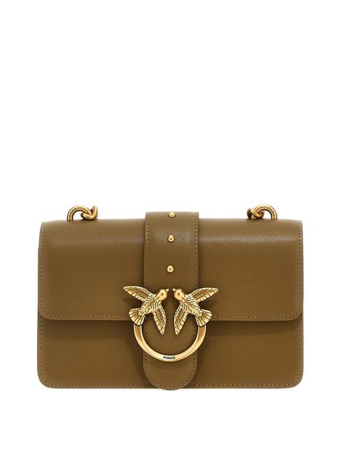 PINKO MINI LOVE BAG Jedna prosta torba plantacja-antyczne złoto - Torby damskie