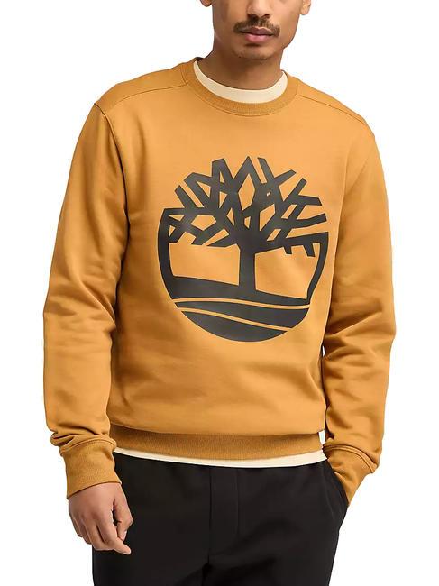 TIMBERLAND TREE LOGO Bluza z okrągłym dekoltem but pszeniczny/czarny - Bluzy męskie