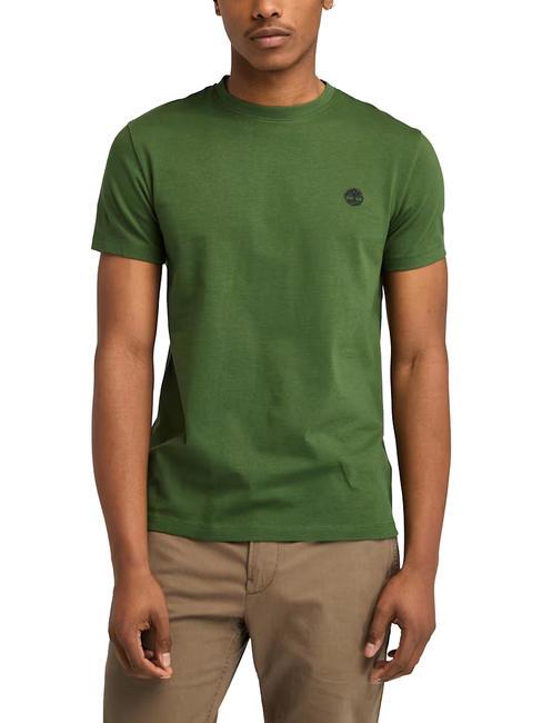 TIMBERLAND SS DUNRIVER CREW Koszulka bawełniana czarny/leśnozielony - Koszulki męskie