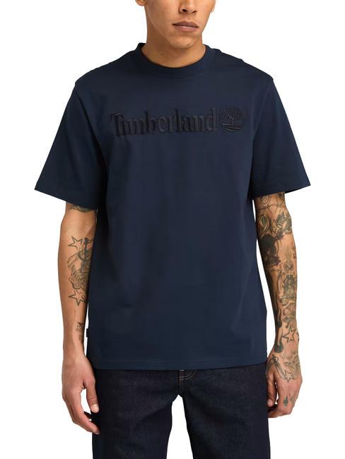 TIMBERLAND EMBROIDERY TONAL Koszulka bawełniana ciemny szafir - Koszulki męskie
