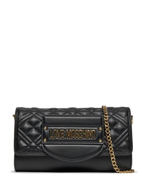 LOVE MOSCHINO QUILTED TAB Mała torba na ramię Czarny - Torby damskie