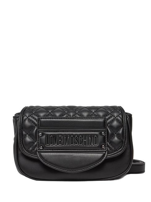 LOVE MOSCHINO QUILTED TAB  Mała torba na ramię Czarny - Torby damskie