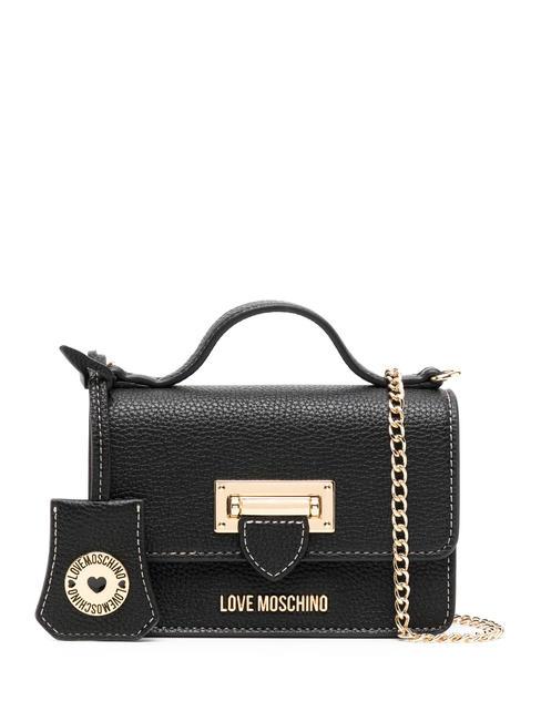LOVE MOSCHINO CLICK  Mikrotorba do ręki, z paskiem na ramię Czarny - Torby damskie