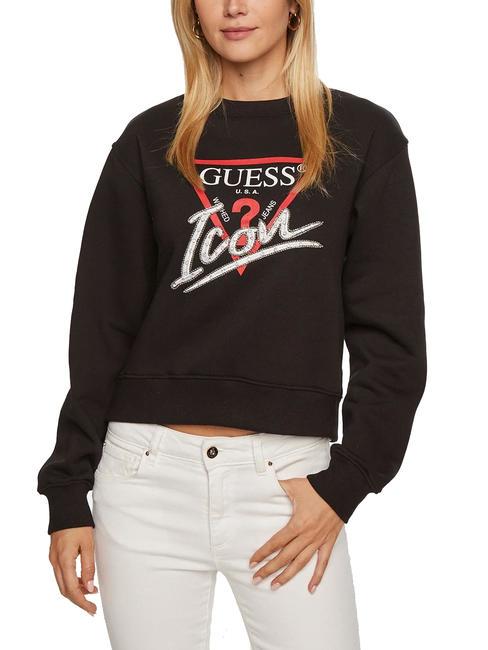 GUESS ICON Bluza z okrągłym dekoltem odrzutowiec - Bluzy damskie