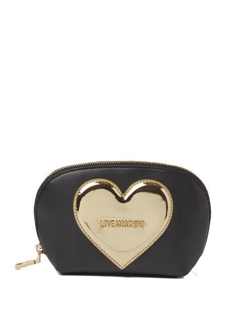 LOVE MOSCHINO GOLDEN HEART  Portmonetka na monety Czarny - Portfele damskie