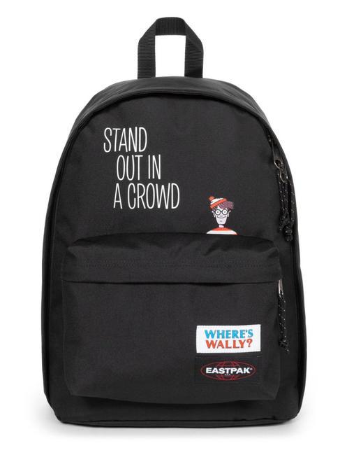 EASTPAK OUT OF OFFICE WHERE'S WALLY? Plecak na laptopa 13" wally jedwab czarny - Plecaki szkolne i rekreacyjne