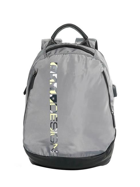 MOMO DESIGN OVO Plecak na laptopa 15" ciemnoszary/wielokolorowy - Plecaki szkolne i rekreacyjne