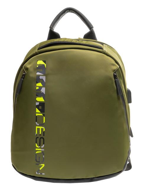 MOMO DESIGN OVO Plecak na laptopa 15" militarygreen/wielokolorowy - Plecaki szkolne i rekreacyjne