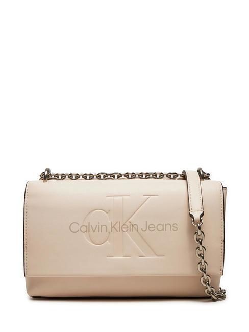 CALVIN KLEIN SCULPTED Convertible Torba na ramię / torba crossbody szary poranek - Torby damskie