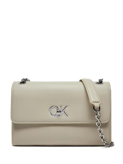 CALVIN KLEIN RE-LOCK  Torba na ramię / torba crossbody szary poranek - Torby damskie
