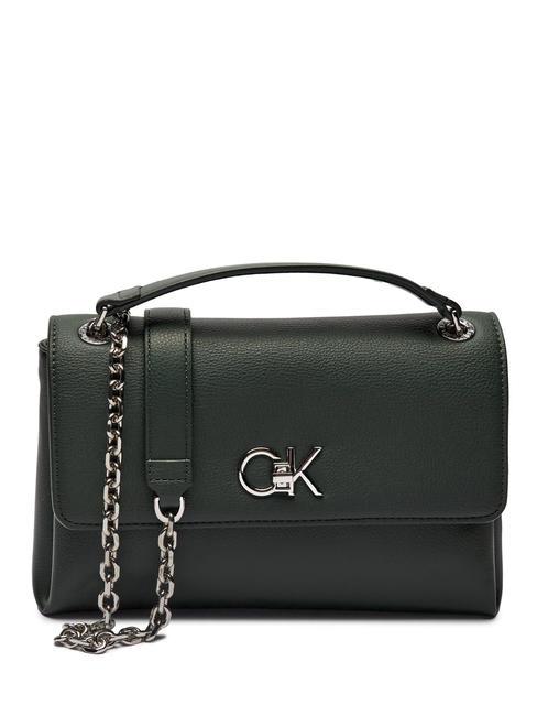 CALVIN KLEIN RE-LOCK  Torba na ramię / torba crossbody zielony palmowy - Torby damskie