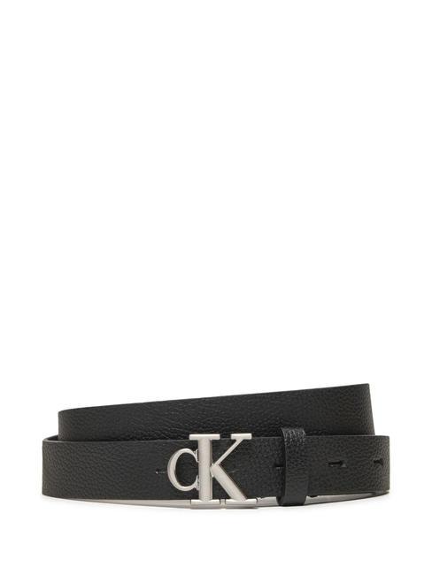 CALVIN KLEIN CK JEANS MONOGRAM  Pasek skórzany wyprodukowany we Włoszech Czarny PVH - Paski