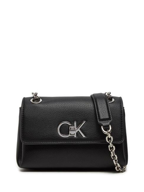 CALVIN KLEIN RE-LOCK Mała torebka na ramię / torba crossbody czarny - Torby damskie