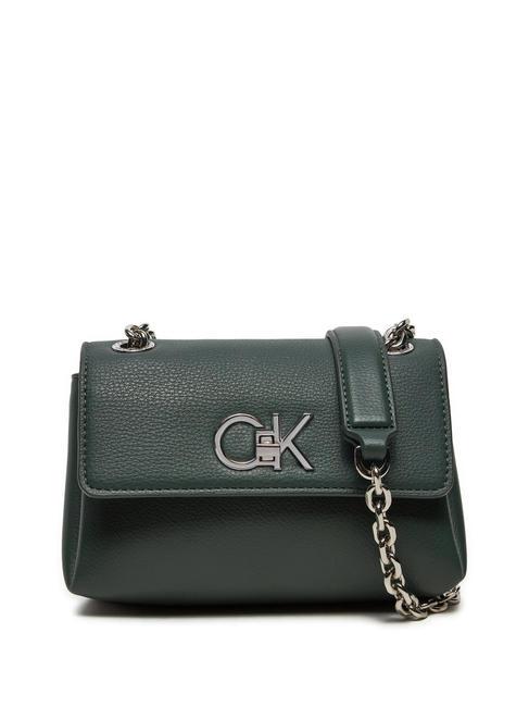 CALVIN KLEIN RE-LOCK Mała torebka na ramię / torba crossbody zielony palmowy - Torby damskie