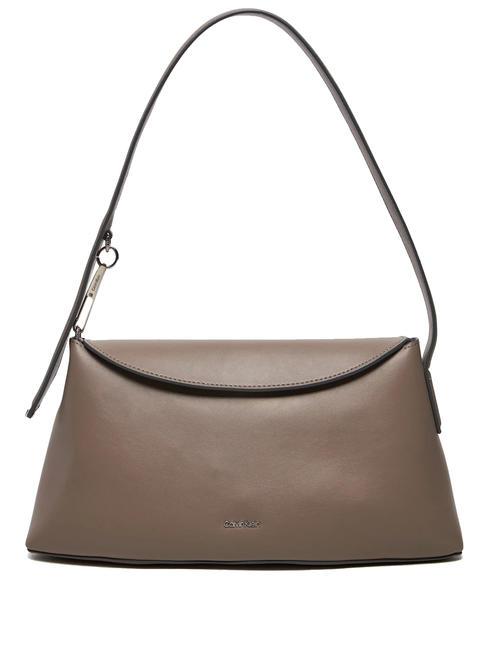 CALVIN KLEIN SOFT SCULPT Torba na ramię żużel - Torby damskie