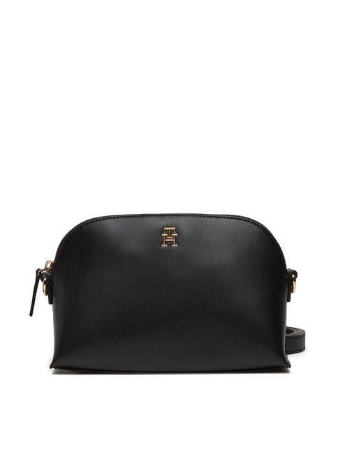 TOMMY HILFIGER MODERN Metalowa torba na ramię z logo czarny - Torby damskie