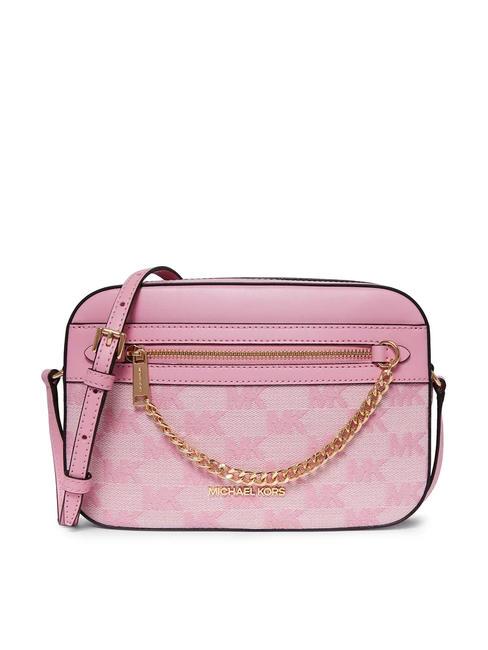 MICHAEL KORS JET SET LOGO Torba na ramię żakardowa goździk - Torby damskie