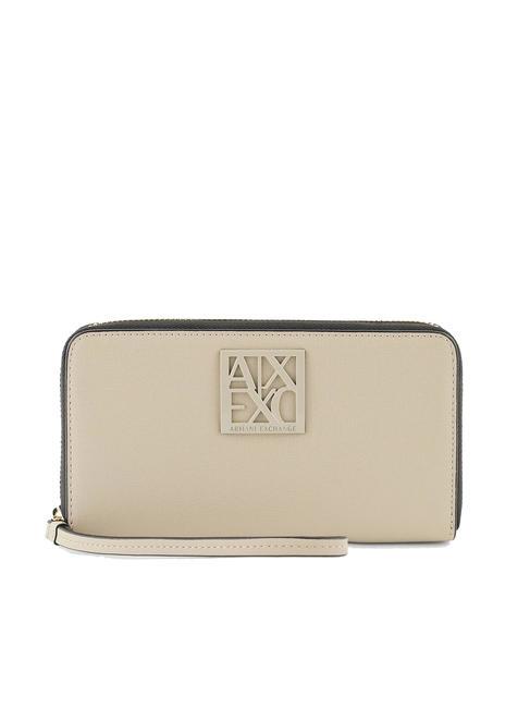 ARMANI EXCHANGE PORTAFOGLIO ZIP AROUND Z opaską na nadgarstek pisco - Portfele damskie