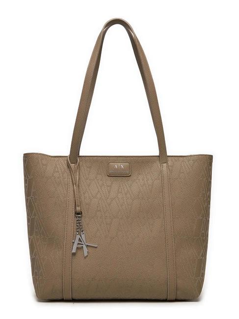 ARMANI EXCHANGE A|X Torba na zakupy z logo Flocked pisco - Torby damskie