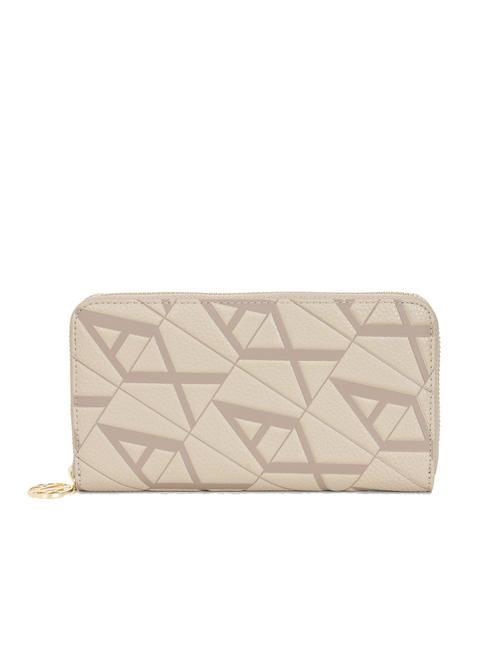 ARMANI EXCHANGE A|X EMBOSSED Duży portfel zapinany na zamek pisco/ciemne pisco - Portfele damskie