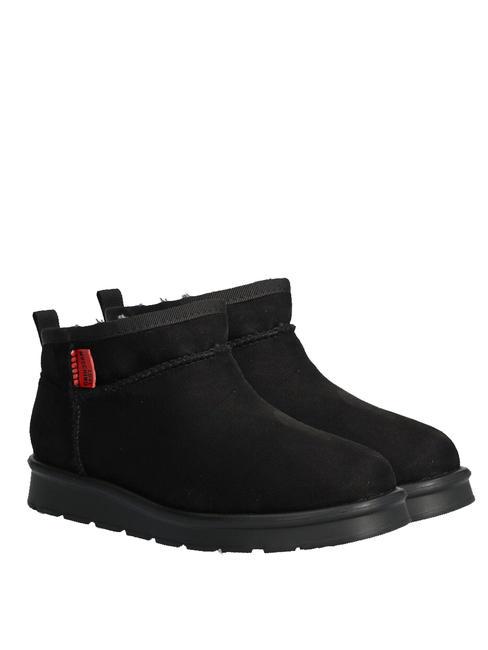 LOVE MOSCHINO WINTER 30 Zamszowe botki Czarny - Buty damskie