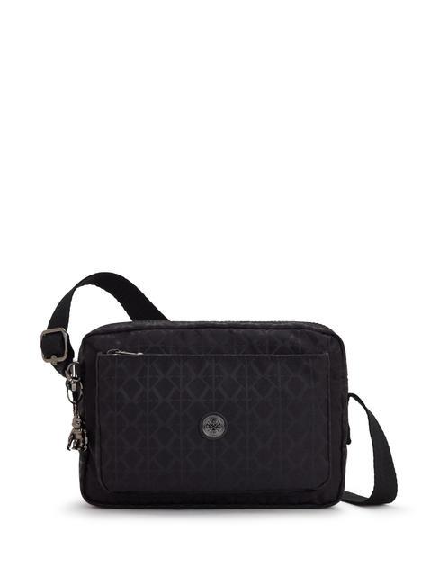 KIPLING ABANU M Torba na ramię sygnowany czarny qvc - Torby damskie