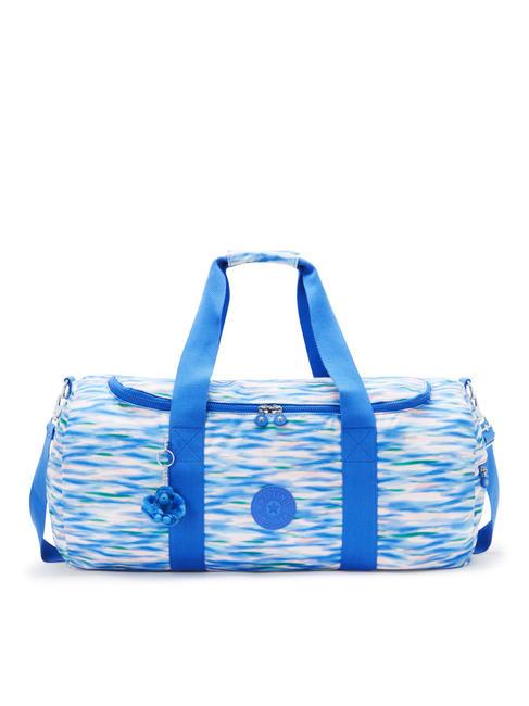 KIPLING ARGUS M Duża torba podróżna z paskiem na ramię rozcieńczony niebieski - Mnóstwo